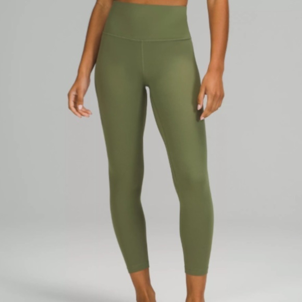 Lululemon green twill align high rise leggings 25” NWT